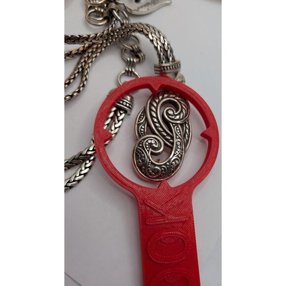 Brighton Belt Silver Bali Silvertone Double Strand L and XL avail READ
